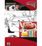 Zestaw do kolorowania z naklejkami Auta 3