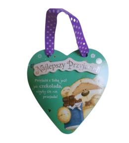 Drewniane serce Fizzy Moon - Najlepszy Przyjaciel