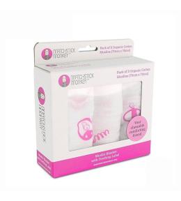 Matchstick Monkey 3 muślinowe otulacze z gryzakiem - Pink