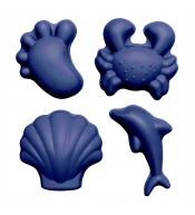Scrunch Silikonowe foremki do piasku - Granatowe