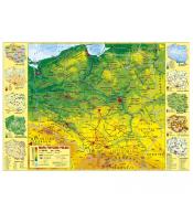 Derform podkładka na biurko - Fizyczna mapa Polski