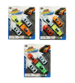 Plastikowe samochodziki sportowe 4 szt.