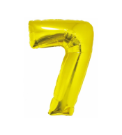 Balon foliowy cyfra 7 - Złoty 76cm