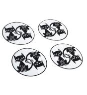 Odblaskowe naklejki na koła wózka Pogu - Koty