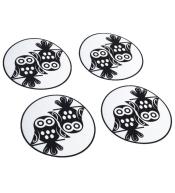 Odblaskowe naklejki na koła wózka Pogu - Sowy