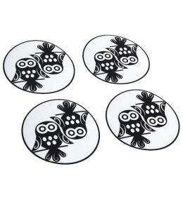 Odblaskowe naklejki na koła wózka Pogu - Sowy