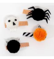 Meri Meri Spinki do włosów z pomponami - Halloween