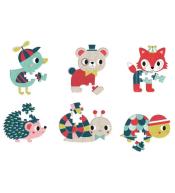 Mini puzzle Janod Baby Forest 12el.