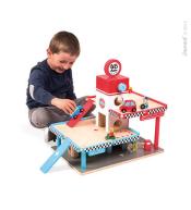 JANOD Stacja benzynowa garaż drewniany z 8 elementami