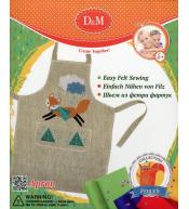 Fartuszek do ozdobienia lisek naszywanie