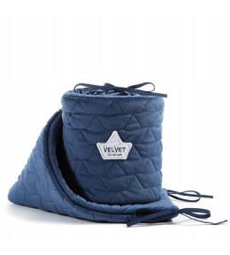 Ochraniacz do łóżeczka La Millou Velvet Collection 60x60x60cm - Navy