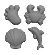 Scrunch Silikonowe foremki do piasku - Szare