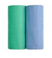 Tomi, Bawełniane Ręczniczki Zielony/Niebieski 90x100cm 2szt