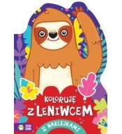 Kolorowanka z naklejkami Zielona Sowa, Koloruję z Leniwcem