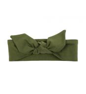 Opaska niemowlęca z kokardą UL&Ka – elastyczna i wygodna (khaki)