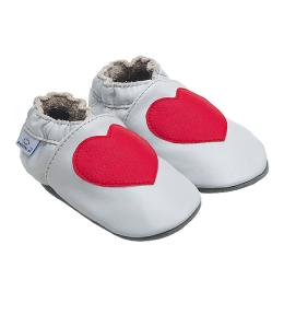 Paputki Kapcie dla Dzieci - Popielate z Sercem S