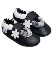Paputki Kapcie dla Dzieci - Czarno-białe Balerinki L