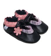 Paputki Kapcie dla Dzieci - Czarno-różowe Balerinki M