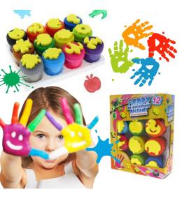 Farby do malowania palcami 12 kolorów