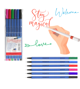 Komplet cienkopisów Titanum w 6 podstawowych kolorach