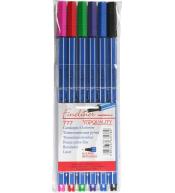 Komplet cienkopisów Titanum w 6 podstawowych kolorach