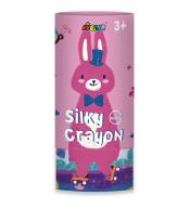 Jedwabiste kredki 3w1 z kolorowanką Avenir 12 szt. - Królik