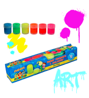 Farby plakatowe neonowe Falmingo 6 kolorów