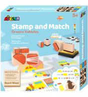 Zestaw kreatywny Avenir Stempluj i Dopasuj - Transport