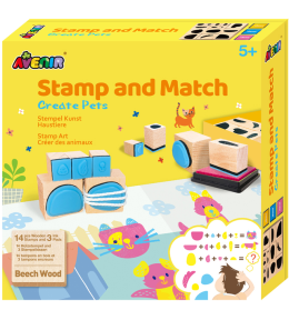 Zestaw kreatywny Avenir Stempluj i Dopasuj - Zwierzątka