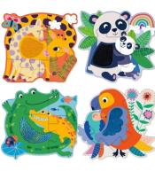 Drewniane puzzle sensoryczne Avenir - Dżungla