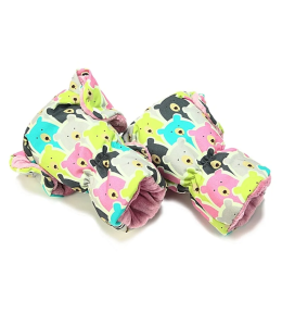 Rękawice do wózka La Millou - Polar Bears & Dusty Rose