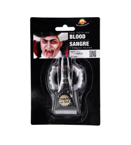 Sztuczna krew i zęby wampira Fiestas Guirca