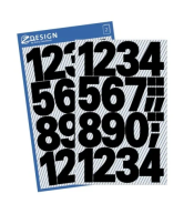 Naklejki Z-Design - Czarne cyfry 25mm