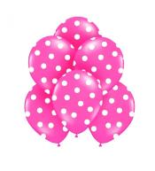 Balony PartyDeco 30cm 6szt. - Różowe w kropki