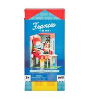 Zestaw do zabawy z maskotką Petit Collage - Lisek Frances w bibliotece