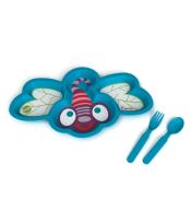 Zestaw obiadowy Oops 3 el. talerzyk + sztućce - Ważka