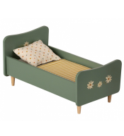 Maileg Łóżeczko Drewniane Midi dla Myszki Króliczka Zajączka + Pościel 26,5×15×13