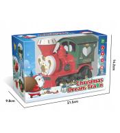 Świąteczna retro lokomotywa ze światłem i dźwiękiem, świąteczna magia