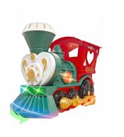 Świąteczna retro lokomotywa ze światłem i dźwiękiem, świąteczna magia