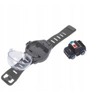 Auto Metalowe na Radio Mini Policja w Zegarku z Ładowarką USB