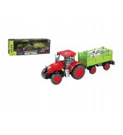 Traktor na pilota z Przyczepą, Zwierzętami i drzewkami