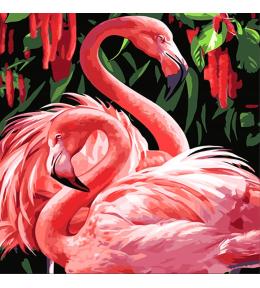 Mozaika diamentowa 40x30cm - Flamingi