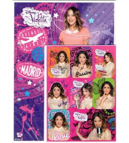 Wkłady do segregatora A5/A6 z naklejkami - Violetta