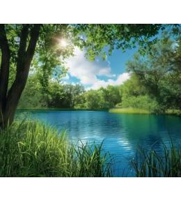 Mozaika diamentowa 40x30cm - Jezioro w lesie