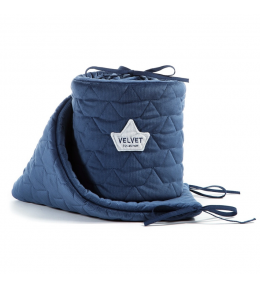 Ochraniacz do łóżeczka La Millou Velvet Collection 70x70x70cm - Harvard Blue