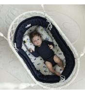 Ochraniacz do łóżeczka La Millou Velvet Collection 70x70x70cm - Harvard Blue