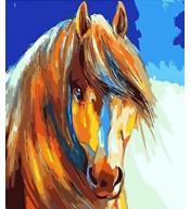 Mozaika diamentowa 40x30cm - Koń z bujną grzywą