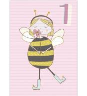 Karnet B6 z kopertą Urodziny 1 dziewczynka