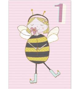 Karnet B6 z kopertą Urodziny 1 dziewczynka