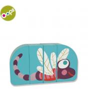 Oops Ekologiczna drewniana układanka z 4 klocków - Ważka